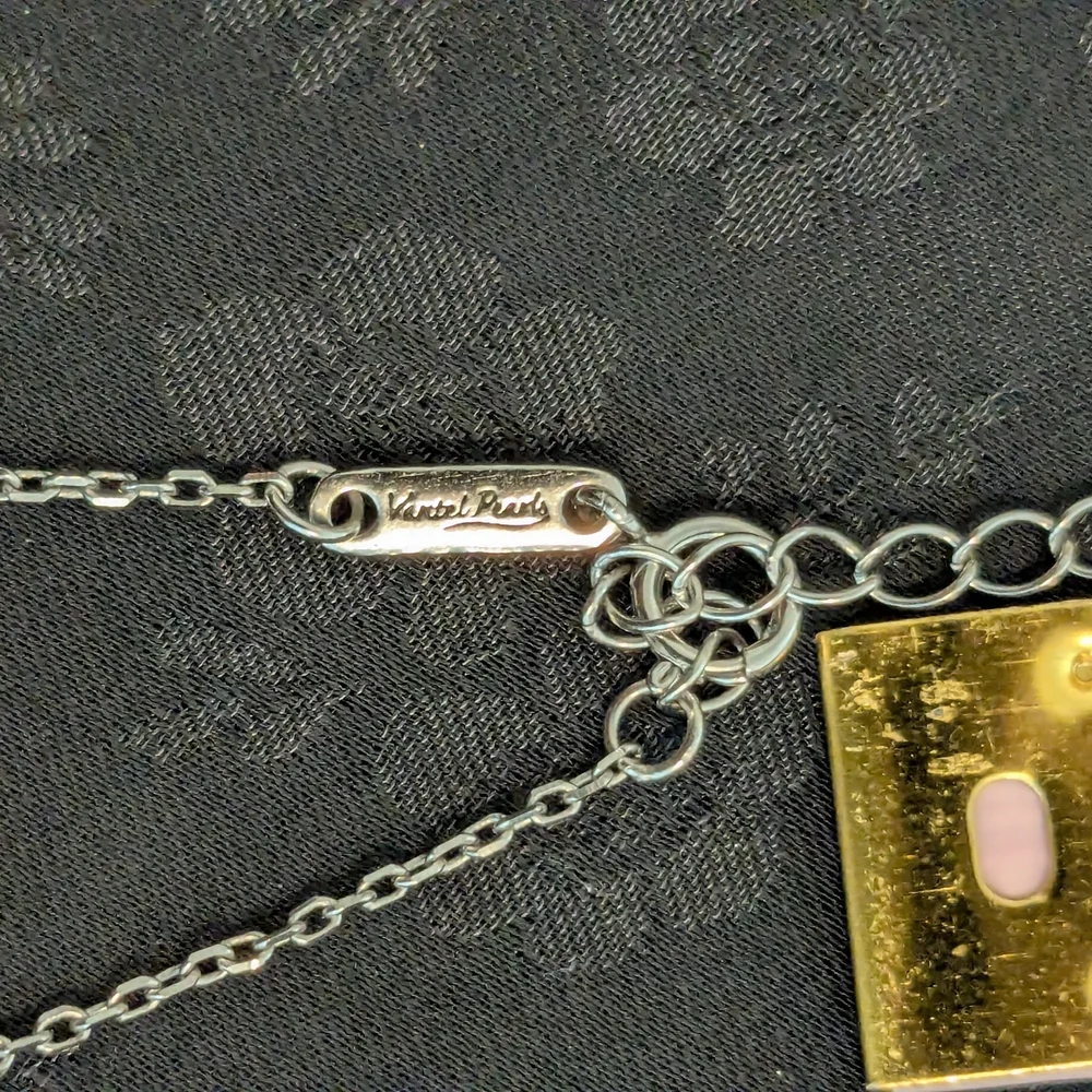 New Vantel Pearls Twisted Vine Sterling Silver Genuine Pearl 16 Inch Necklace